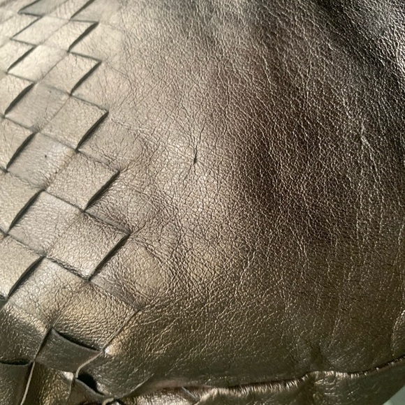 Elliot Lucca Short Strap Leather Mini Hobo Bag Pewter Ladies Short Strap Handbag - Picture 9 of 11